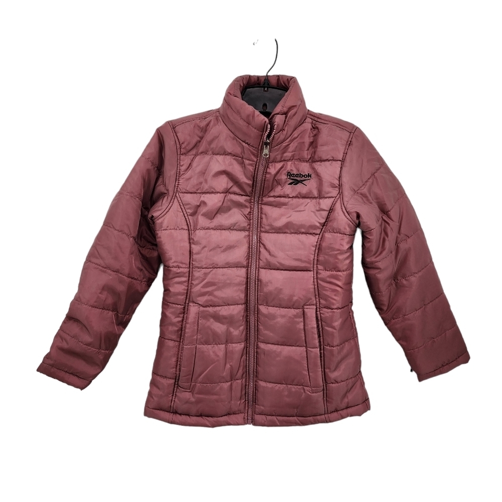 Reebok Women's Full-Zip Puffer Jacket Old Rose